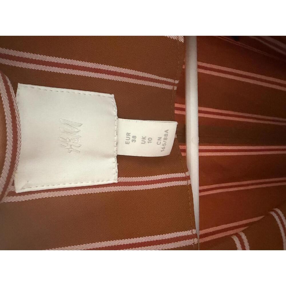 H&M‎ striped long straight cut duster Coat - Picture 4 of 4